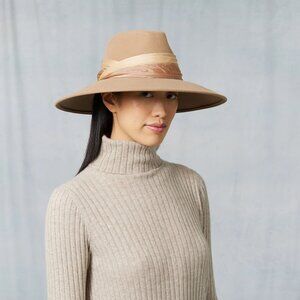 NWT $465 Eugenia Kim Emmanuelle Felted Wool Hat Taupe Size OS